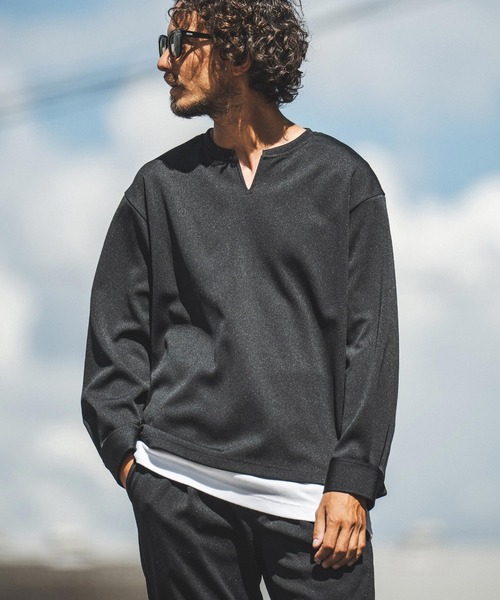 「felkod」 長袖Tシャツ M ブラック メンズ