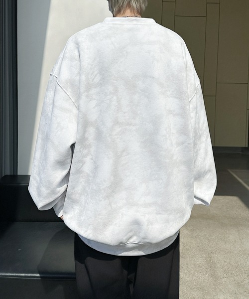 トレーナー スウェット 「FVLMEN」marble pigment design sweat