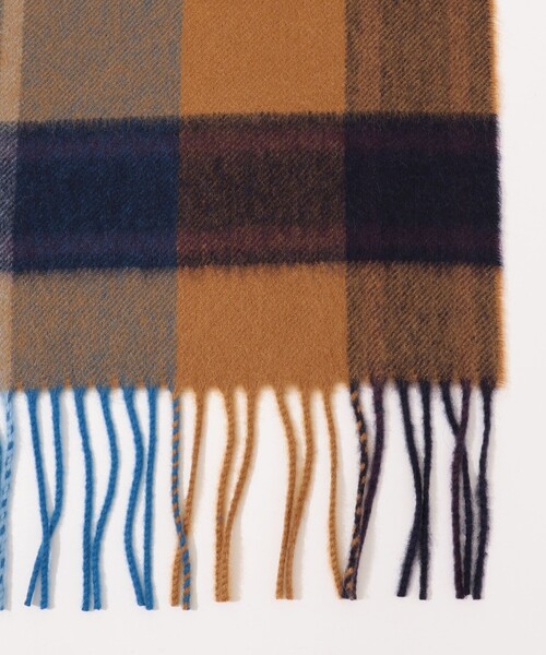 ■美品Johnstons of Elgin  カシミヤ マフラーストールチェック Johnstons of Elgin ストール マフラー カシミヤチェック