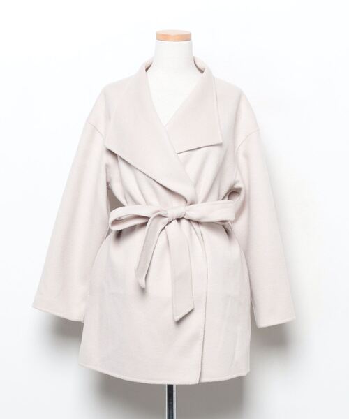 SHIPS（シップス） ノーカラーコート 36 ベージュ レディース