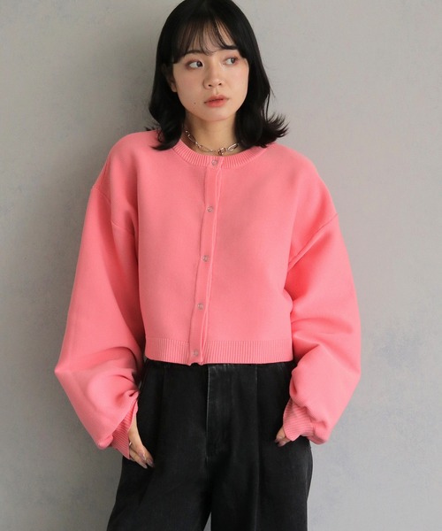 cheriella カーディガン 「cheriella」前後2WAYショート丈ニット