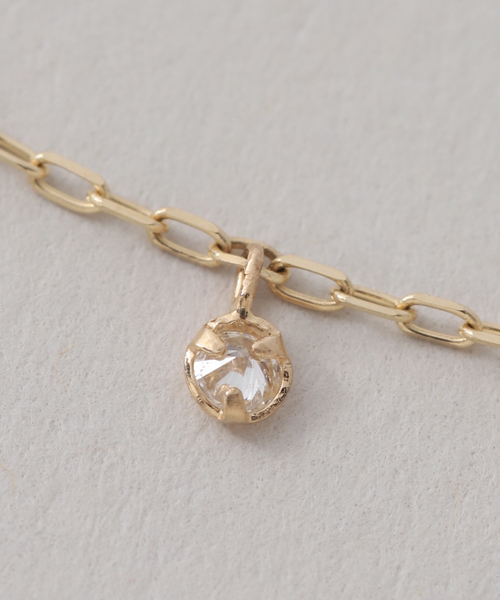 Lilas ネックレス 7ダイヤステーション40cmネックレス K10