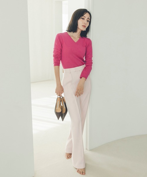 anuans（アニュアンス） ニット セーター シルクブレンドVネックニット