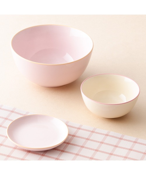 食器 オルディカラフル てがるごはん 食器3点セット ピンク | Francfranc