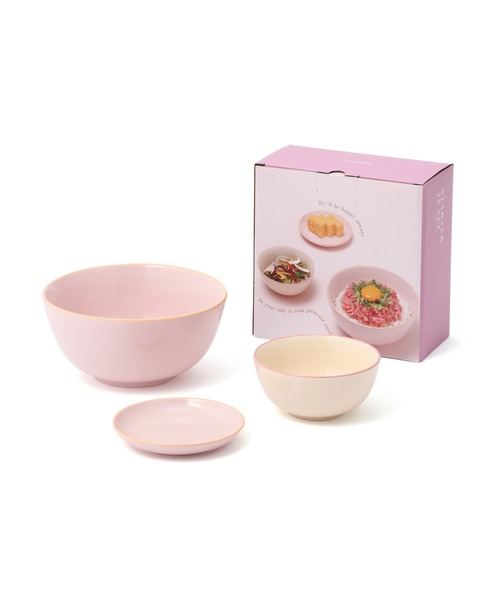 食器 オルディカラフル てがるごはん 食器3点セット ピンク | Francfranc | 02