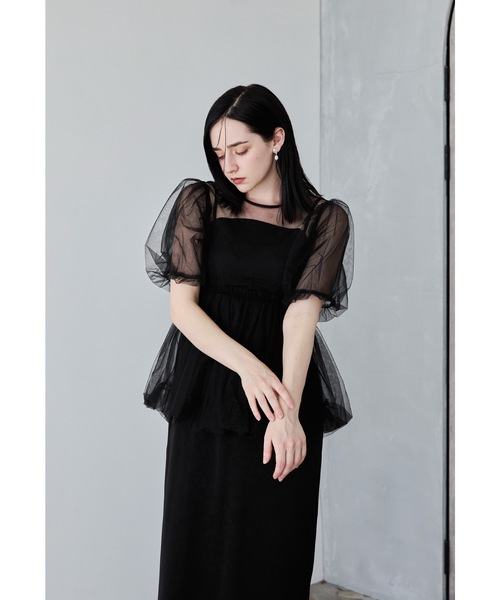 niana バルーンチュールレイヤードドレス　オケージョンドレス niana（ニアナ） ドレス バルーンチュールレイヤードドレス パーティー