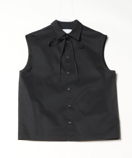 新品未使用 VOAAOV SS シャツ BLACK 2 VOAAOV（ヴォアーブ） シャツ 「VOAAOV」BIO TWILL No Sleeve Shirt