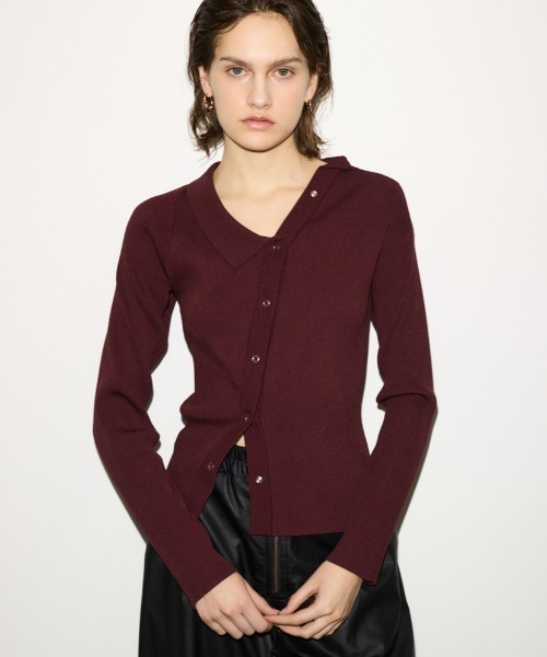 本日限定値下げ中／試着のみタグ付き SLANT BUTTON LS TOPS スライ SLY SLANT BUTTON L／S トップス （L/GRN1