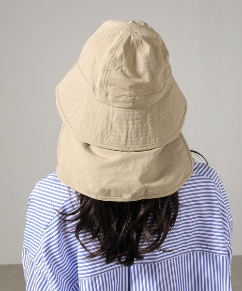 帽子 ハット コンパクト収納 UVカット ネックカバー 2way バケット