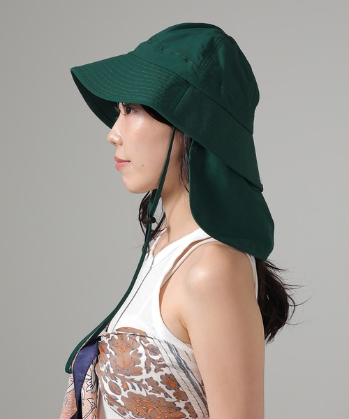 帽子 ハット コンパクト収納 UVカット ネックカバー 2way バケット