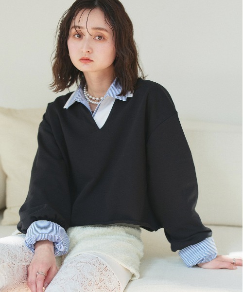 ad thie（アドティエ） トレーナー スウェット ポロカラー スウェット