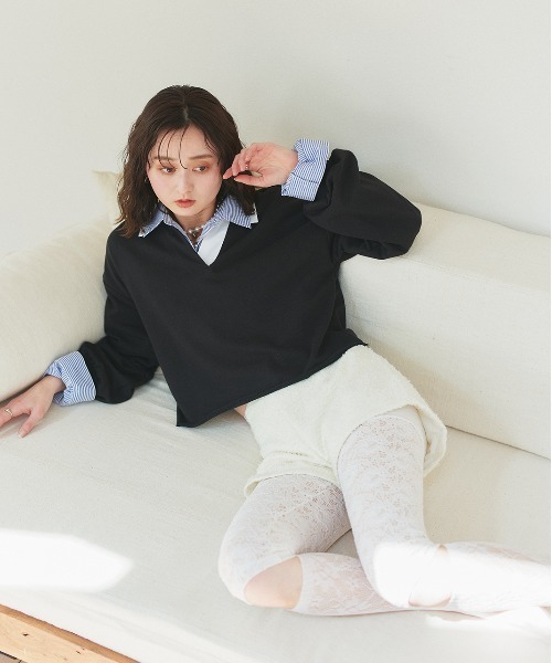 ad thie（アドティエ） トレーナー スウェット ポロカラー スウェット