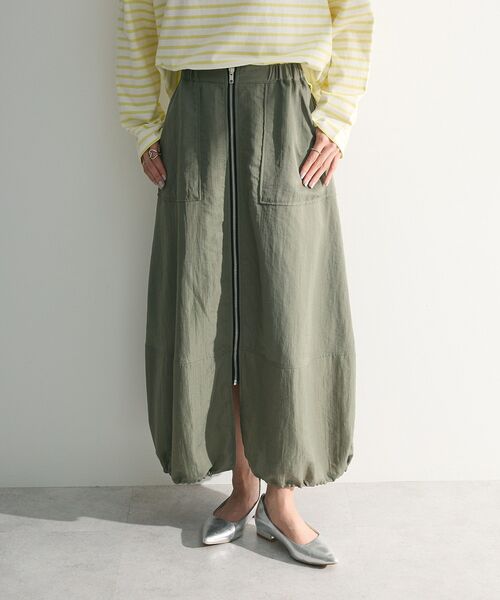 Green Parks スカート フロントZipコクーンスカート : ZOZOTOWN