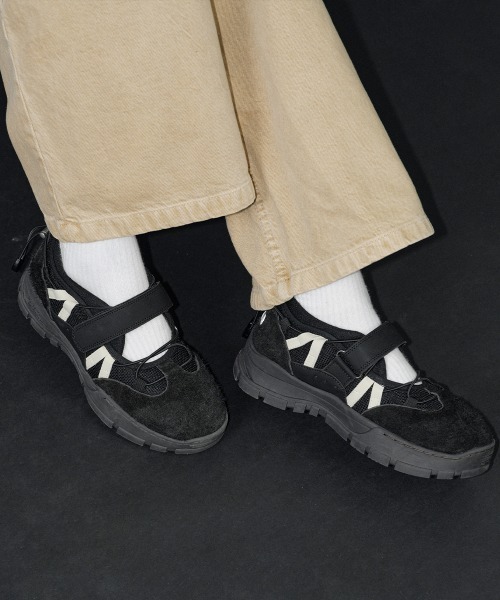 【美品】Rockfish-Weatherwear ベルクロスニーカー　24相当 セール】[Rockfish Weatherwear/ロックフィッシュ ウェザー