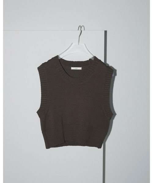 anuke ベスト ジレ Mix Knit Vest レディース : ZOZOTOWN Yahoo