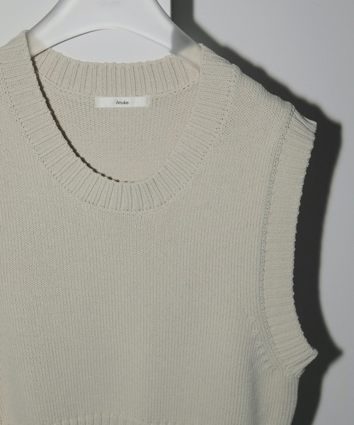 anuke ベスト ジレ Mix Knit Vest レディース : ZOZOTOWN Yahoo
