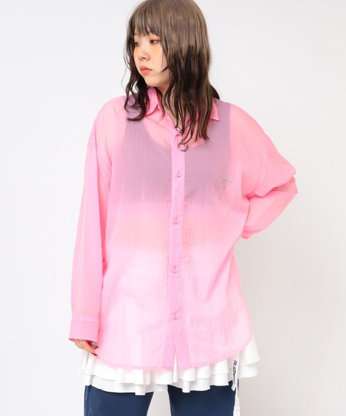 ブラウス シャツ B2889 シアーＢＩＧシャツ レディース RNA ブラウス シャツ B2889 シアーBIGシャツ レディース
