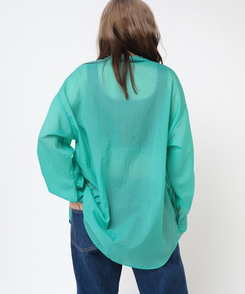 RNA ブラウス シャツ B2889 シアーBIGシャツ レディース