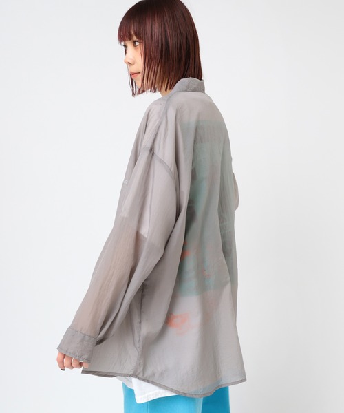ブラウス シャツ B2889 シアーＢＩＧシャツ レディース RNA ブラウス シャツ B2889 シアーBIGシャツ レディース