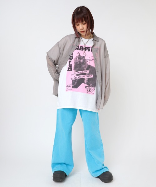 ブラウス シャツ B2889 シアーＢＩＧシャツ レディース RNA ブラウス シャツ B2889 シアーBIGシャツ レディース