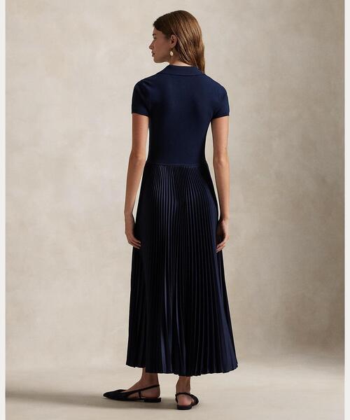 LAUREN by RALPH LAUREN ドレス　ワンピース　ビジュー セール】 コットンブレンド ポロ ドレス （ロング・マキシ丈