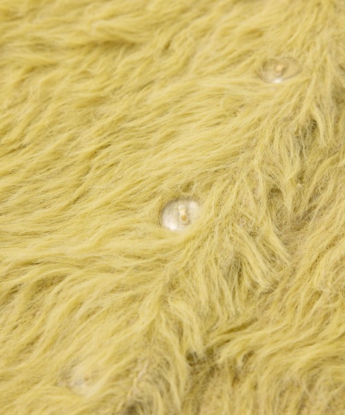 「MIEL CRISHUNANT」 ニットカーディガン FREE ライム レディース_画像7