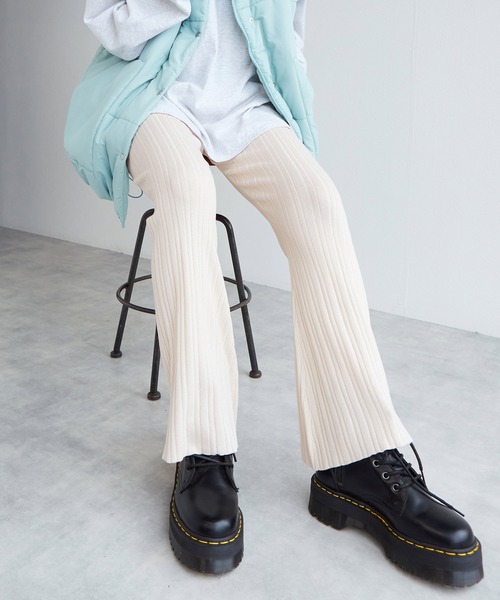 「w closet」 イージーパンツ FREE オフホワイト レディース_画像9