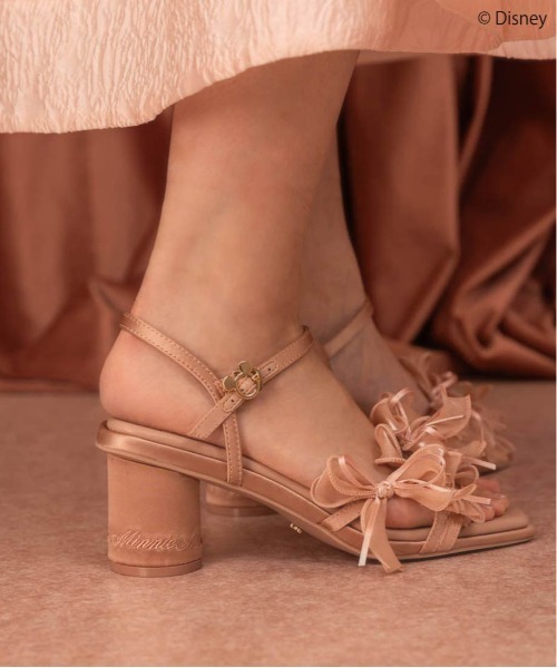 RANDA（ランダ） サンダル 「Mickey＆Minnie」/ランダムリボンサンダル