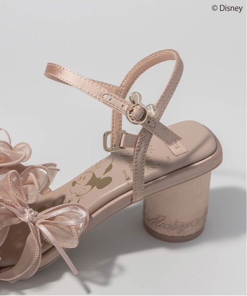 RANDA（ランダ） サンダル 「Mickey＆Minnie」/ランダムリボンサンダル