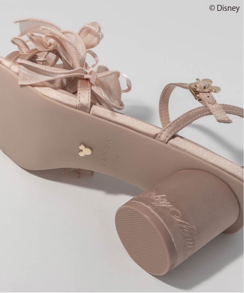 RANDA（ランダ） サンダル 「Mickey＆Minnie」/ランダムリボンサンダル