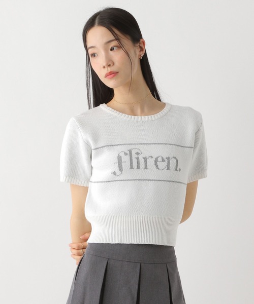 Heather（ヘザー） ニット セーター ジャガードロゴニット（半袖