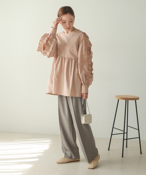 「Bab」 長袖チュニック M ベージュ レディース