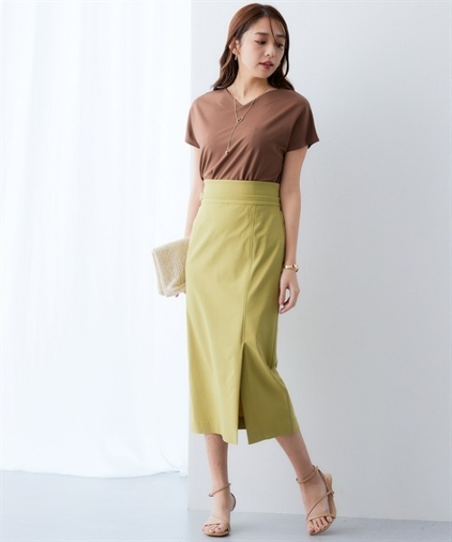 7days Life Styling スカート ドライタッチストレッチベルト付きナロー