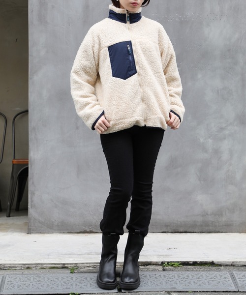 「MAISON BREEZE」 ブルゾン FREE アイボリー レディース_画像6