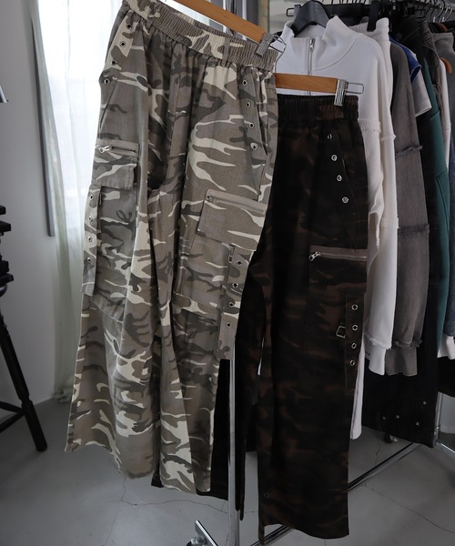 Roger&Raw パンツ 迷彩ルーズパンツ レディース : ZOZOTOWN