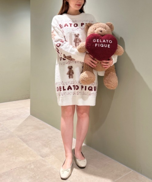 gelato pique 「gelato pique」 ニットワンピース ONE SIZE