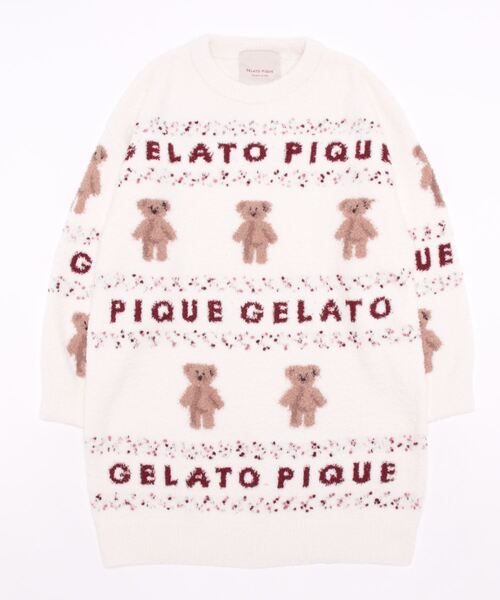 gelato pique 「gelato pique」 ニットワンピース ONE SIZE