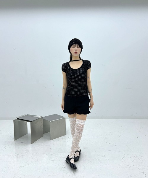 4INT. パンツ ラブリー フリル ショートパンツ レディース : ZOZOTOWN