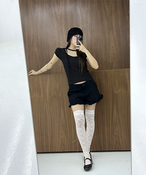 4INT. パンツ ラブリー フリル ショートパンツ レディース : ZOZOTOWN