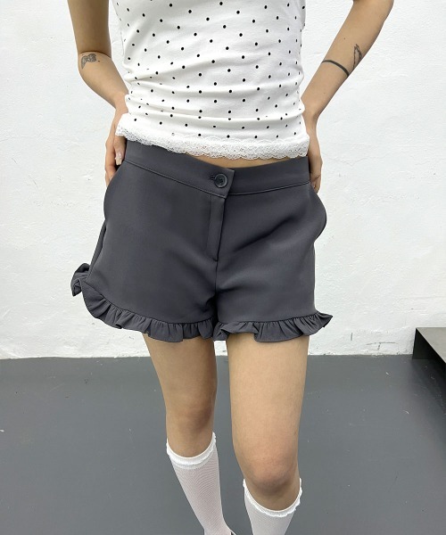 4INT. パンツ ラブリー フリル ショートパンツ レディース