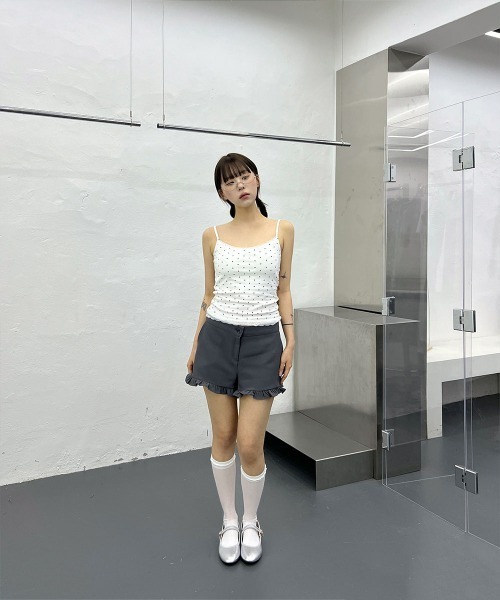 4INT. パンツ ラブリー フリル ショートパンツ レディース
