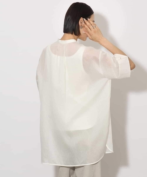 MICHEL KLEIN（ミッシェルクラン） ブラウス シャツ シアーチュニック