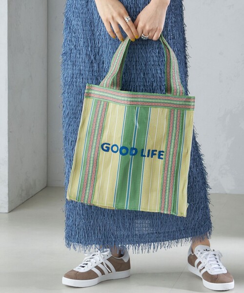 【Ships】 トートバッグ SHIPS: シュリンクレザー × ファブリック コンビ トートバッグ