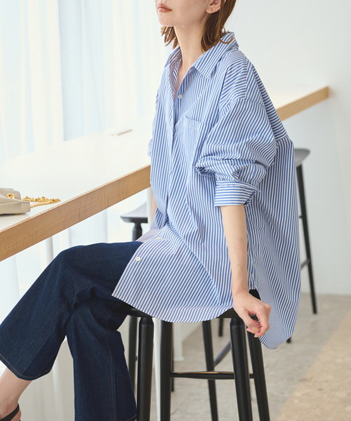 「JOURNAL STANDARD relume」 長袖シャツ FREE ブルー系その他 レディース JOURNAL STANDARD relume 「JOURNAL relume」 長袖ブラウス FREE