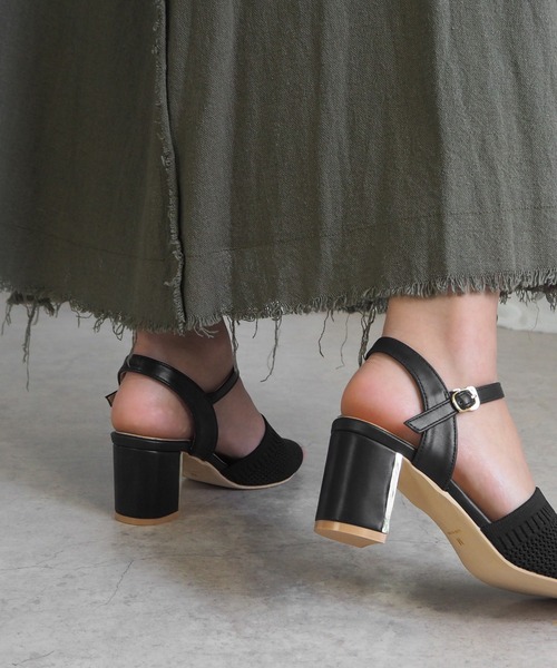 「minia」 ヒールサンダル LL アイボリー レディース_画像5