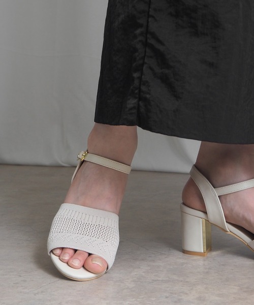 「minia」 ヒールサンダル LL アイボリー レディース_画像8