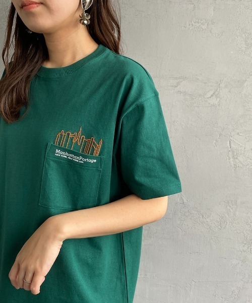 「Manhattan Portage」 半袖Tシャツ M ブラック レディース