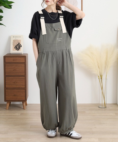 ちーこ OMMO サロペット オーバーオール グレー GOOD ON（グッドオン