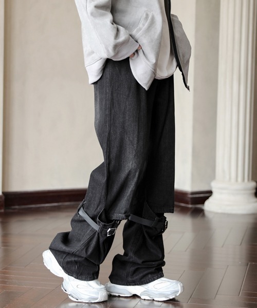 「FVLMEN」 加工デニムパンツ LARGE ブルー メンズ
