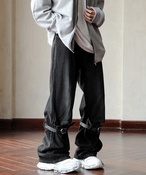 「FVLMEN」 加工デニムパンツ LARGE ブルー メンズ